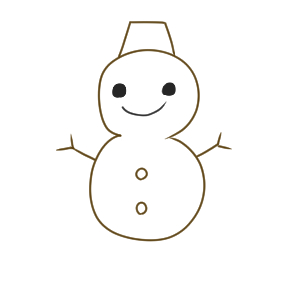 雪だるま イラスト かわいい5