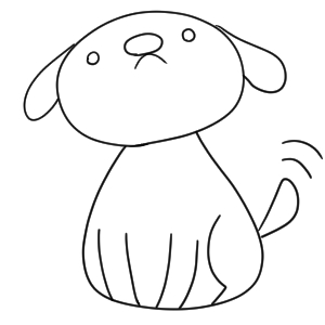 犬のイラストの簡単でかわいい書き方 初心者でも描ける イラストの簡単な書き方あつめました