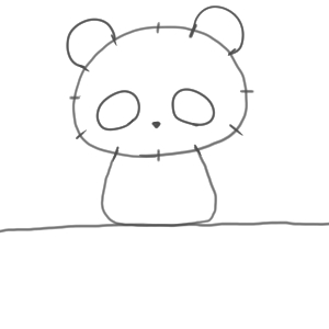 パンダ イラスト 書き方