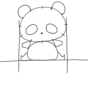 パンダ イラスト 書き方