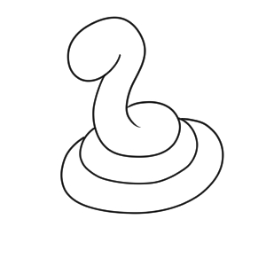 蛇 イラスト 簡単