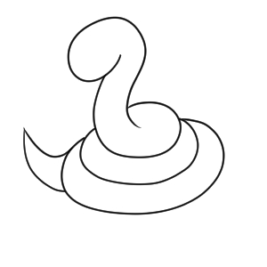 蛇 イラスト 簡単