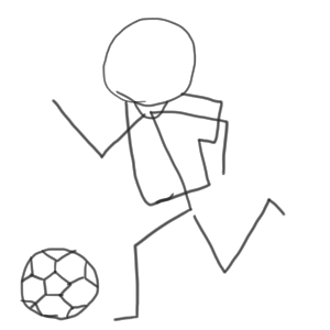 サッカー 書き方