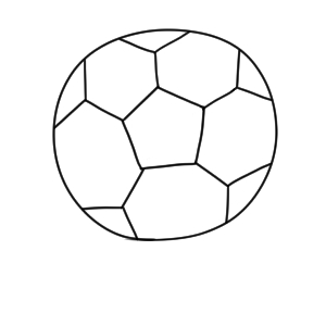 サッカーボール イラスト 簡単