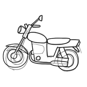 バイクのイラストの簡単な書き方 初心者でも描けるコツは イラストの簡単な書き方あつめました