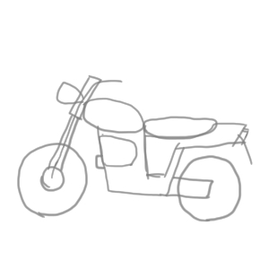 バイクのイラストの簡単な書き方 初心者でも描けるコツは イラストの簡単な書き方あつめました