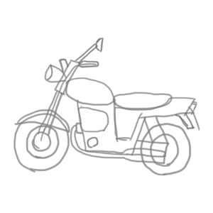 バイクのイラストの簡単な書き方 初心者でも描けるコツは イラストの簡単な書き方あつめました