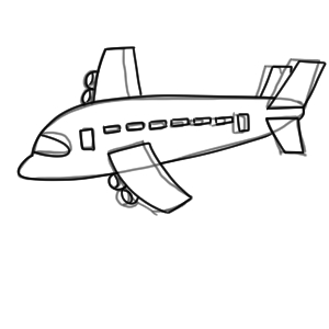 飛行機 イラスト 簡単