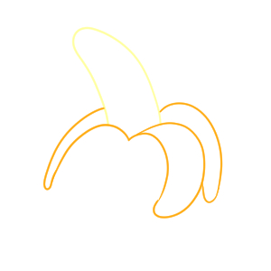 バナナ イラスト 簡単