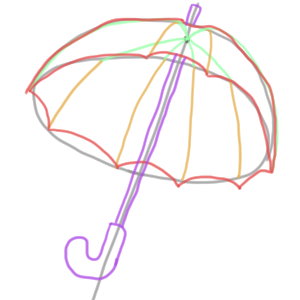 傘 イラスト 簡単