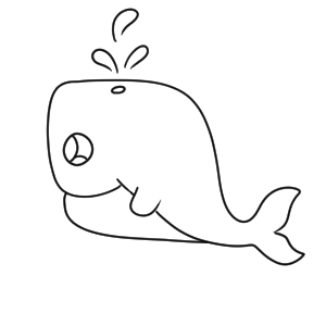 クジラのイラストの簡単な書き方 かわいい絵を初心者でも イラストの簡単な書き方あつめました