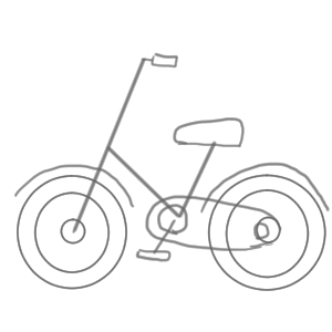 自転車 イラスト 簡単