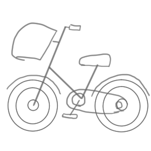 自転車 イラスト 簡単