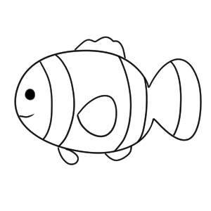 魚 イラスト 白黒