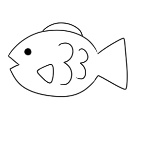 手書き 魚 イラスト かわいい