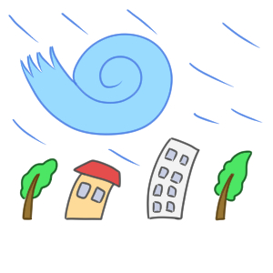 台風 イラスト 簡単