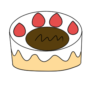 ケーキ イラスト 簡単