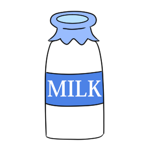 牛乳 書き方
