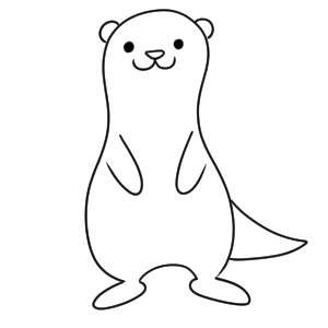 カワウソ イラスト 書き方