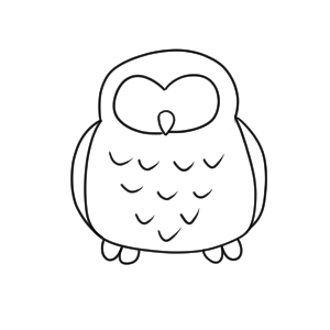 フクロウのイラストの簡単な書き方 手書きでも描ける イラストの