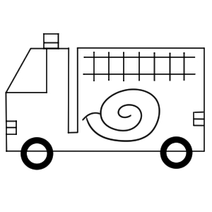 消防車 イラスト 簡単