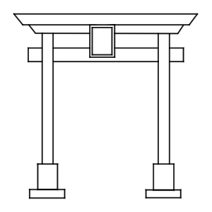 鳥居 イラスト 簡単