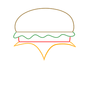 ハンバーガー イラスト 手書き