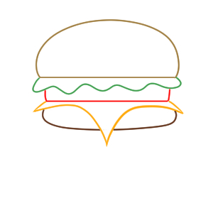 ハンバーガー イラスト 手書き