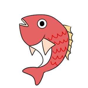 美しい花の画像 元の金魚 イラスト 手書き