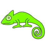 カメレオンのイラストな簡単 手書きで描くなら?