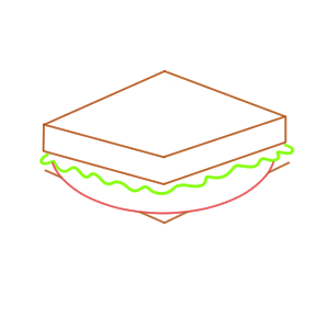 サンドイッチ イラスト 簡単