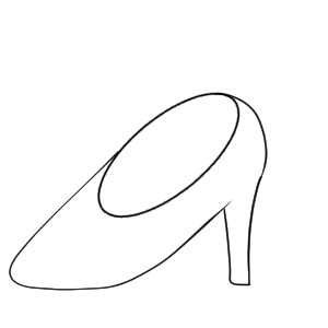 ガラスの靴 イラスト 簡単