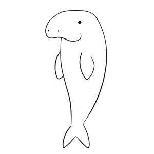 ジュゴン イラスト 簡単