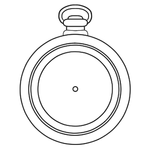 アリスの時計のイラストの簡単な書き方