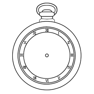 アリス 時計 イラスト 簡単