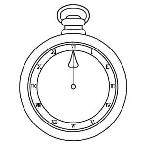 アリス 時計 イラスト 簡単