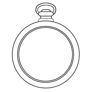 アリスの時計のイラストの簡単な書き方